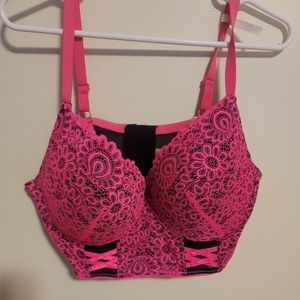 Pink corset bra